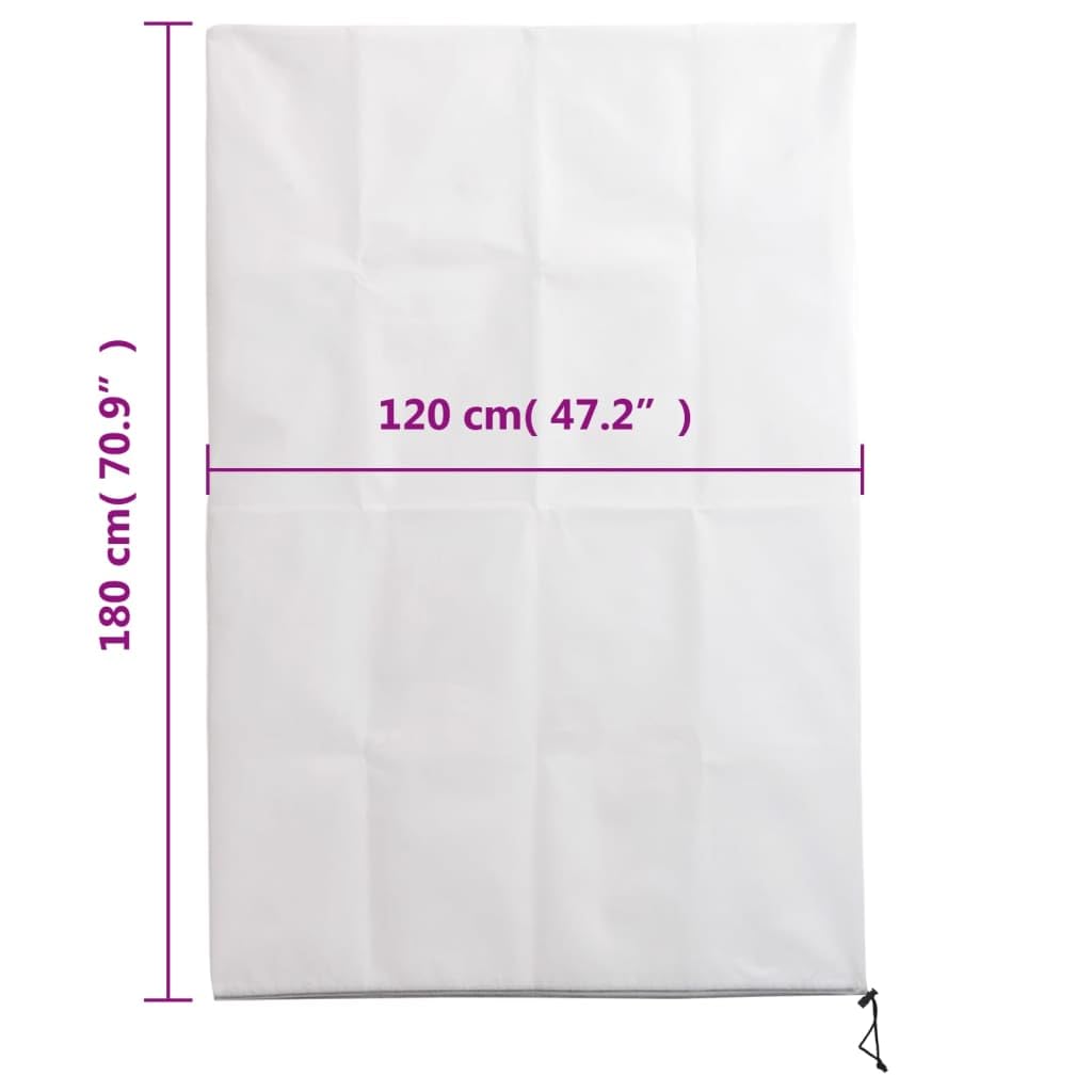 vidaXL Kaptury ochronne z suwakami, 4 szt., 70 g/m², 1,2x1,8 m