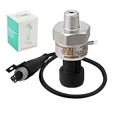 AULINK 100 PSI Pressure Transducer Sender Sensor with 1/8' -27 NPT 316 Stainless Steel Thread and Harness Connector for Oil Fuel Air Water Pressure