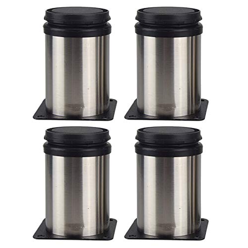 4 Patas para muebles de 12 cm, soporte de mesa ajustable plateado 2
