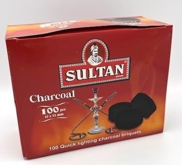Amazon.com : Sultan Hookah Charcoal 200 Quick Lighting Briquets