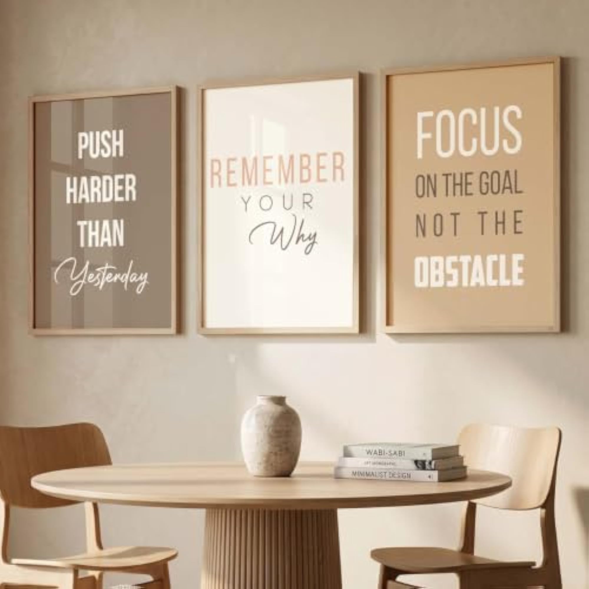 Motivational Quotes Wall Posters Set, Office Décor