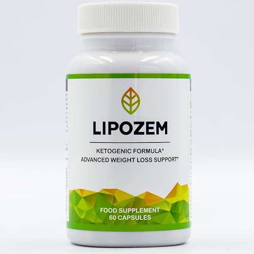 Lipozem Ketogene Formel, Nahrungsergänzungsmittel zur Gewichtsabnahme, 60 Kapseln, Natürliche Inhaltsstoffe