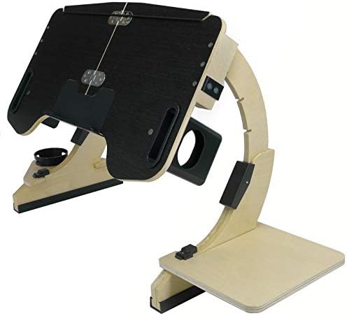 Foldable Adjustable Desk - Laptop Bed Tray - Portable Notebook Stand - Reading and Breakfast Tray - Computer Table - Sturdy Work Station - MacBook or Windows Notebook Compatible (Black)