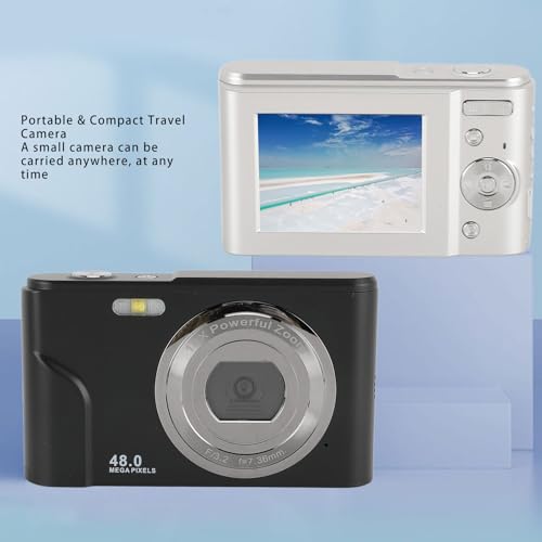 Cámara Digital ASHATA UHD 48MP con Pantalla 2.4" y Zoom 16X miniatura 2