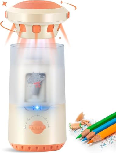 Deli 電動鉛筆削り 全自動 電動シャープナー 自動出し入れ 6-11mm鉛筆 色鉛筆と互換性があり 充電式ハンズフリー 鉛筆削り 電動 コンパクト 芯の太さが5段階で調節可能 誤動作防止ロック付 Type-C快速充電 ムダ削り防止 自動出し入れ 子供