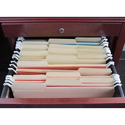 File Folder, 1/3 Cut Assorted Tab, 2-Ply, Letter, Manila #TOP1