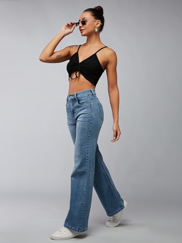 Image of Dolce Crudo Women's High Waist Straight Fit Jeans
