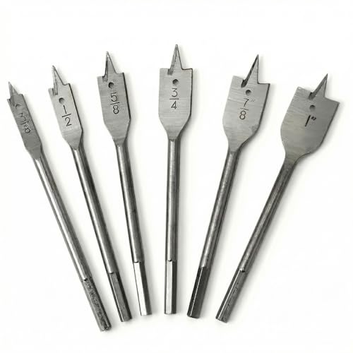 6PCS Spade Flat Wood Drill Bit Set