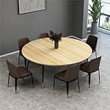 2. Conception arrondie et pratique : Les bords arrondis de ce plateau de table rond préviennent les chocs au quotidien. Idéal pour les familles avec enfants ou personnes âgées, il élimine tout risque de blessure. Ce plateau de table rond pliable en deux s'harmonise facilement avec les tables à manger existantes et s'adapte à toutes les occasions, des repas de famille aux réunions entre amis.