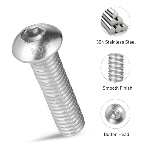 SVLING M8 x 35mm 25PCS Button Head Hex Socket Cap Screws Bolts, 304 Stainless Steel 18-8, Allen Hex Drive, Full Thread, Bright Finish, with Hex Spanner by SVLING - Used condition - Image 2
