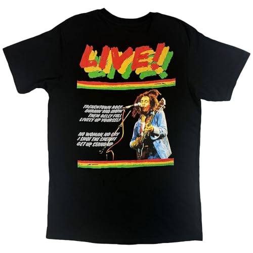 Bob Marley Live in Concert T Shirt Rock Off vêtement pour homme et femme