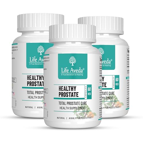 Image of Life Aveda Ayurvedic Prostate care capsules | Helps in Prostate Enlargement | Helps with Inflammation, Burning, Infection & irritation | Male wellness products (Pack of 3, 180, count)