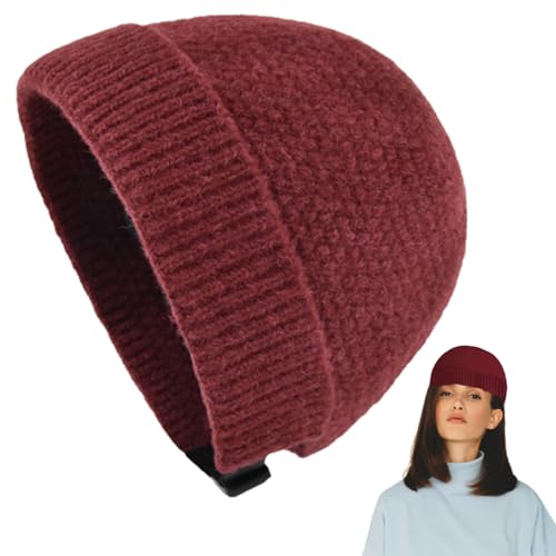 Sombrero de Punto para Hombres Mujeres Sombreros Termales de Brimes sin Borde con Hebilla Ajustable Color sólido CALAR CONDICIO Skull-UPCAP para Actividades DE ACTURAS Enter
