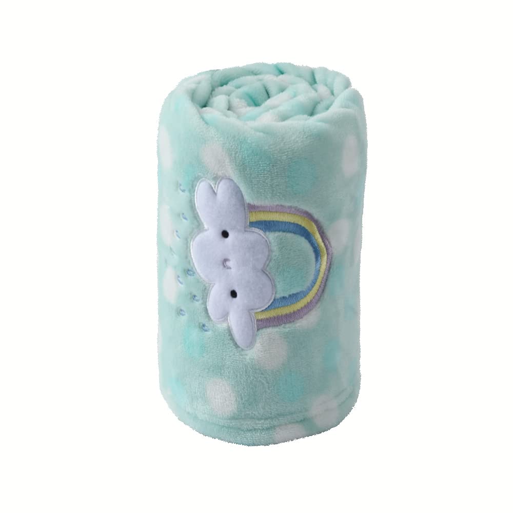 CREVENT 30"X40" Lightweight Fuzzy Fluffy Warm Plush Baby Blanket for Infant Toddler Newborn Unisex Crib Cot Stroller - Green Rainbow Unisex : Baby