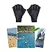 Xdyyjrasa Webbed Aquatic Swim Gloves for Water Resistance Training – Swimming Training Webbed Gloves for Men Women Adult Children (Black M)