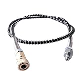 WLSANX Paintball Fill Whip Hose Extension,39in Paintball Filling Adapter Hose Equipment with 8mm Male and Female Qick Connector