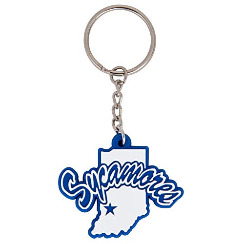 Desert Cactus Indiana State University Keychain ISU Sycamores Car Keys Holder (PVC A)