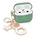 Produktbild VISOOM Schutzhülle für Airpods 3  VISOOM Airpods 3. Generation Hüllen Cover Frauen 2022 Silikon für iPod 3 Ohrhörer Wireless Charging Case mit Zubehör Girl Bling Keychain für Apple Airpod Gen 3