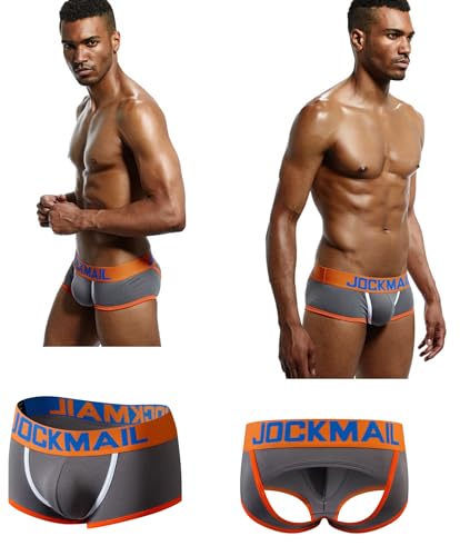 JOCKMAIL Men's Jockstrap Cotton Comfortable Butt-Flaunting Men's Thong Jock Strap Bottomless Mens Backless Underwear4
