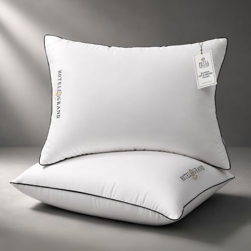 Hotel Grand Bed Pillows Queen Size Set of 2, Medium