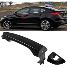 Compatible with 2017-2022 Hyundai Elantra Exterior Door Handle with Key Hole,Front Left Driver Side Door Handle Replacement for 82651-F2010 82652-F2010,Black Outside,1PC