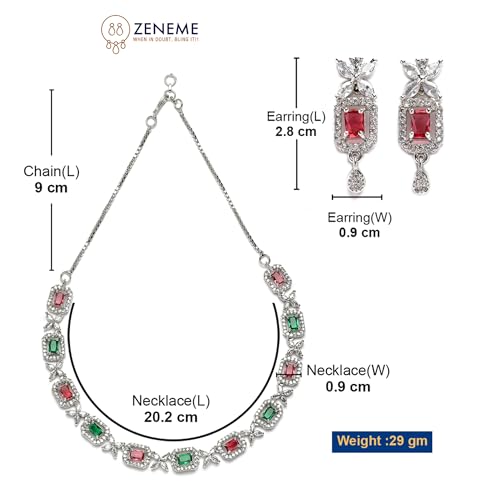 American Diamonds Necklace & Earrings Set