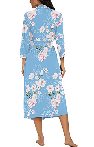 Image of VINTATRE Women Robes Long Knit Bathrobe Lightweight Soft Bath Robe with Pockets