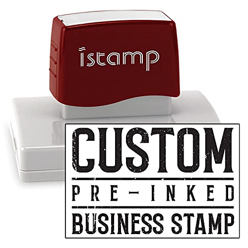 Custom Pre-Inked Business Stamp With Personalize Text And Logo Signature Or Artwork #TOP27