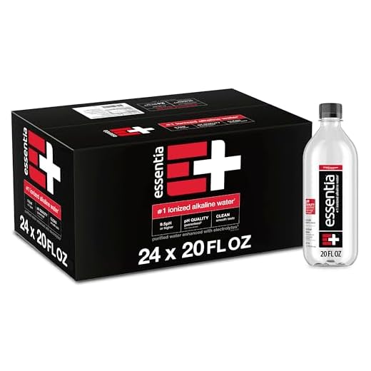 Essentia Bottled Water, Ionized Alkaline Water; 99.9% Pure, Infused with Electrolytes, 9.5 pH or Higher with a Clean, Smooth Taste, 20 Fl Oz (Pack of 24)