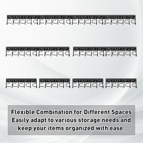 image for LEYU Metal Garage Tool Organizer Wall Mount, 4 Pack Garden Tool Organi