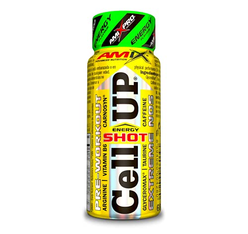 Miniatura 2 de Amix - Cellup Shot - Suplemento Alimenticio - Contiene Cafeína - Aumenta La Fuerza Y Congestión Muscular - Fórmula Pre-Entrenamiento - Nutrición Deportiva - Sabor A Energy - 20 Viales De 60 Ml