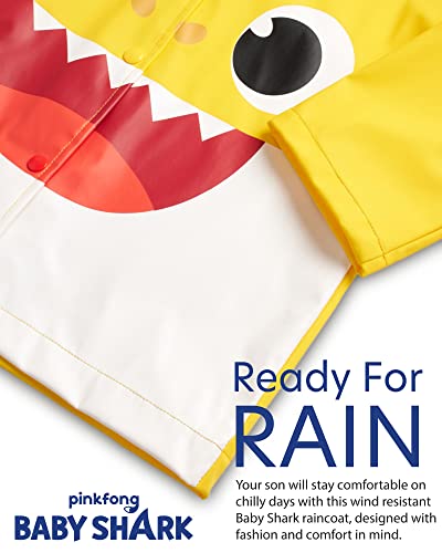 Image of Nickelodeon Boys' Rain Jacket - Hooded Slicker Shell Raincoat: Baby Shark, Paw Patrol (Size: 4-7)