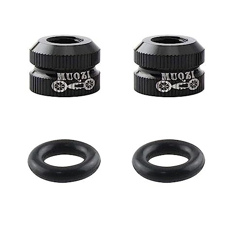Image of 2PCS Bike Vacuum Tire Valve Nut, Bicyle Inner Tube Presta Valve Nuts with Sealed O Ring, for Mountain or Road Bikes Accessories