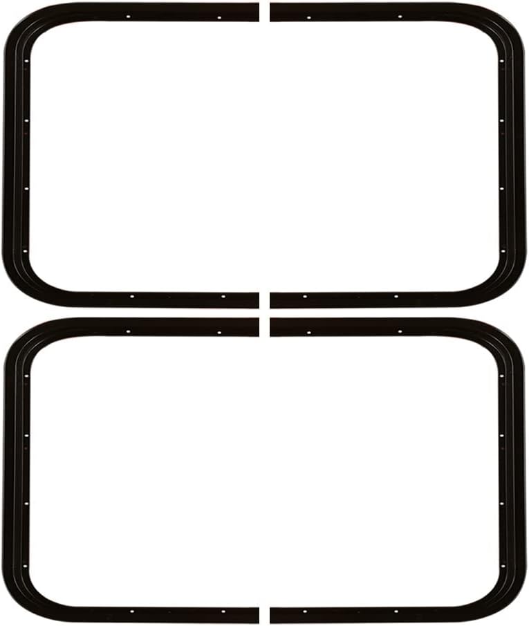 Aucuda 2PCS RV Window Trim Rings, 15” W x 22” H Camper Windows Replacement Trim Kit