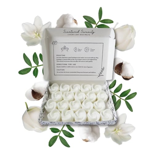 Baby Powder Wax Melts| Strong Scented| 20 Pack| Luxury Gift Set Wax Melts| Over 96 Hrs Burn Time Per Box| Pet Friendly| Eco Friendly| Hand Poured in Staffordshire UK (Baby Powder)