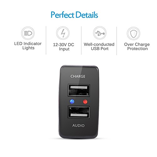 image for MICTUNING USB Power Socket with Audio Replacement for Toyota with 6.6f