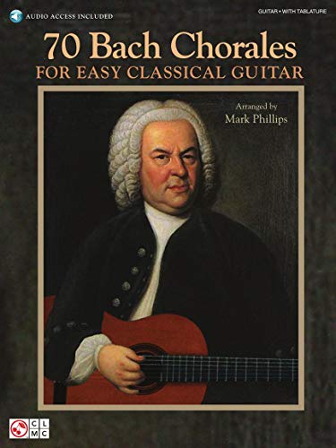 70 Bach Chorales for Easy Classical Guitar Book/Online Audio