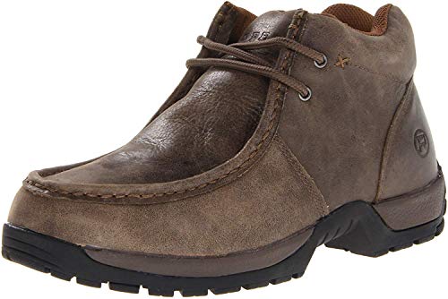 Image of ROPER Mens Stirrup Ostrich Print Moc Toe Chukka Casual Boots Ankle
