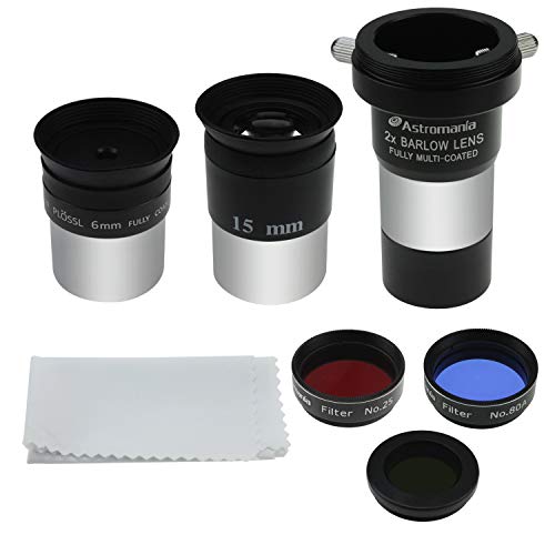 Astromania Accessory Kit Telescope Fully-Coated Eyepieces #TOP3