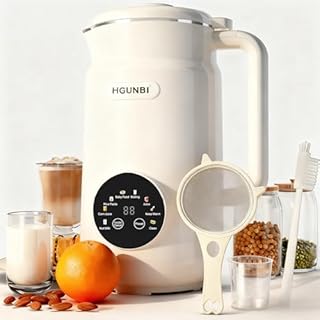 8-in-1 Automatic Nut Milk Maker Machine, 50oz Soy Milk Maker with 12 Blades, Nut Milk Maker Blender for Homemade Plant-Based Milk, Oat, Soy, with Self-Cleaning, Keep Warm, 12-Hour Delay