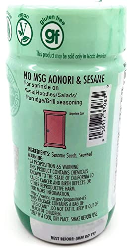 Aonori Goma Furikake Rice Seasoning (No Salt, No Msg, Gluten Free), 1.76 Ounces, Product Of Japan #TOP3