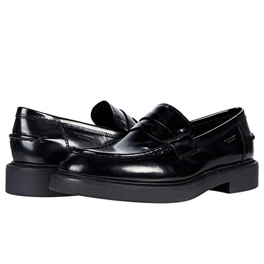 Vagabond Shoemakers Alex W Polished Leather Penny Loafer Black 2 EU 40 (US Women's 10) M