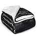 Produktbild Heimwert Decke Kuscheldecke Sherpa Wolldecke - superweiche warme Dicke Kuscheldecke flauschig - extra Flauschige Fleecedecke und Tagesdecke für Couch Bett Sofa (Grau, 150 x 200cm)