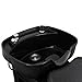Shampoo Bowl and Chair Set for Salon, Hair Washing Station for Hair Stylist, ABS Shampoo Sink with Side Storage Compartment for Spa Beauty Barbershop