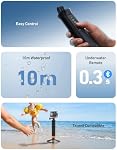 TELESIN Poignée imperméable à la main avec télécommande Bluetooth DJI Action Osmo 6 5 Pro 4 Accessoires de montage pour poignées DJI Caméra d'action Osmo