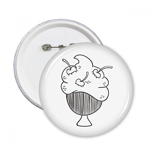 Vêtements trop simples résolu avec le badge cerise noire DIYthinker rond multicolore 5pcs