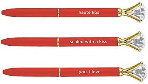 Autom Pluma de gemas rojas (paquete de 6)