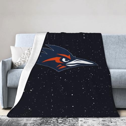 UTSA Roadrunners Fleece Blanket, Very Soft Microfiber Flannel Blanket for Couch Warm and Cozy for All Seasons