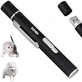 DOJBN Handheld Pet Cat Toys, 3 Modes USB Rechargeable Long Range Mice and Kitten Interactive Red Pointer Flashlight, for Hiking Indoor Outdoor Travel