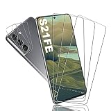 Holifesy Verre Trempé pour Galaxy S21 FE, [3 Pièces] [Ultra Claire] [sans Bulles] Film Protection Ecran Verre Trempé Compatible avec Lecteur d’Empreinte pour Samsung Galaxy S21 FE